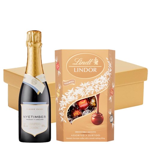 Nyetimber Classic Cuvee English Sparkling 37.5cl And Chocolates In Gift Hamper